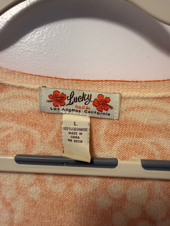 Orange lucky brand Floral Button-Front Cardigan - Picture 3 of 6